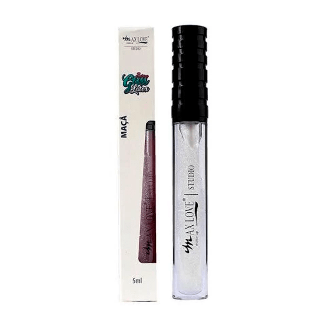 Batom Gloss Maçã Hidratante Efeito Espelhado com Brilho e Partículas Iluminadoras – Max Love Cor 14 – 5ml - Achei na Lojinha