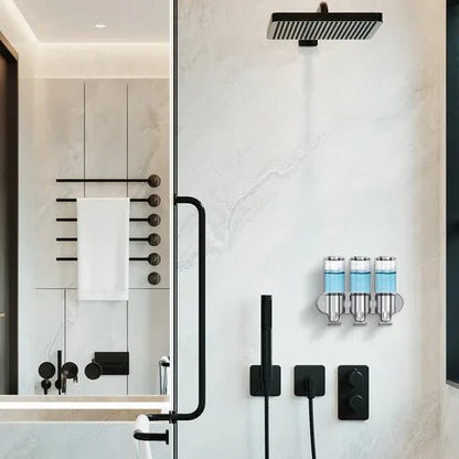 Dispenser com Garrafas Manual para Sabonete Líquido/Shampoo - Achei na Lojinha