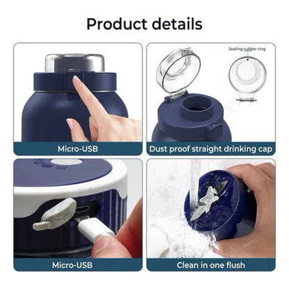 Espremedor Liquidificador Portátil Premium 800ml – Sucos na Hora, Onde Você Estiver! - Achei na Lojinha