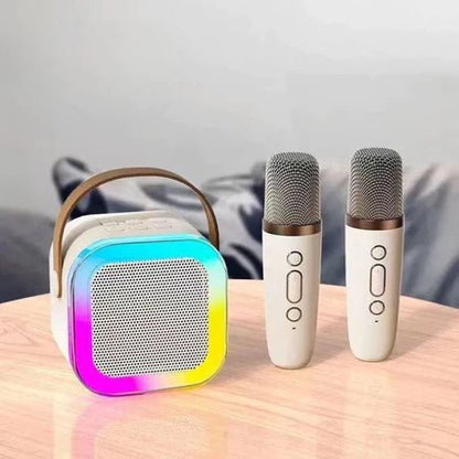 Karaoke Wireless Portátil com Luzes LED RGB - Achei na Lojinha