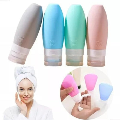 Kit com 3 Frascos de Viagem em Silicone 90ml - Achei na Lojinha