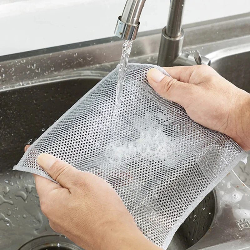 Kit com 5 Panos de Limpeza Reutilizáveis para Cozinha e Fogão - Achei na Lojinha
