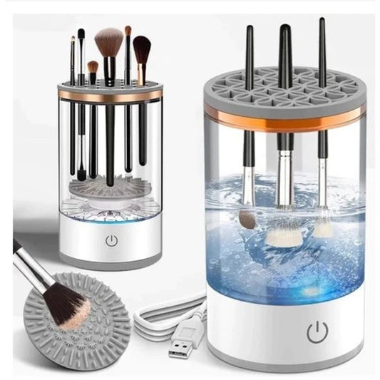 Limpador Elétrico 3 em 1 para Pincéis e Esponjas de Maquiagem – Lava, Seca e Renova em Minutos! - Achei na Lojinha