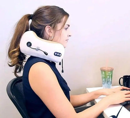 Massageador de Pescoço U - Shaped com Dupla Função - Achei na Lojinha