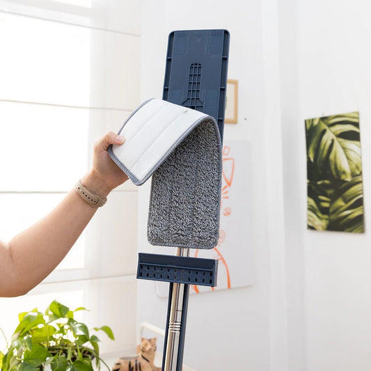 Mop Flat Limpeza Mágica 360° - Sua Casa Brilhando em Minutos - Achei na Lojinha