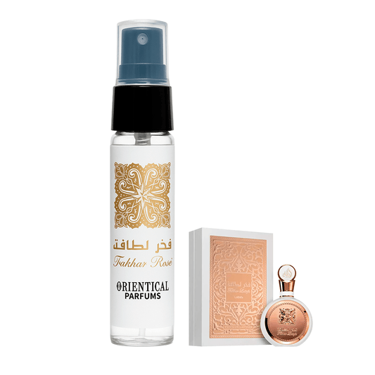 Perfume árabe Fakhar Rose - Alta Fixação - 15ml - Achei na Lojinha