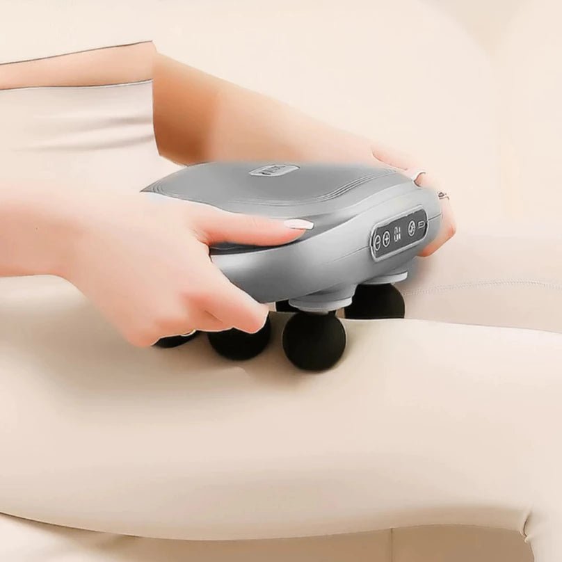 Pistola de Massagem Elétrica com Múltiplas Cabeças - Achei na Lojinha