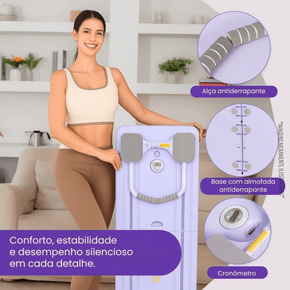 Prancha Extensora Dobrável para Pilates e Abdominais Multifuncional - Achei na Lojinha