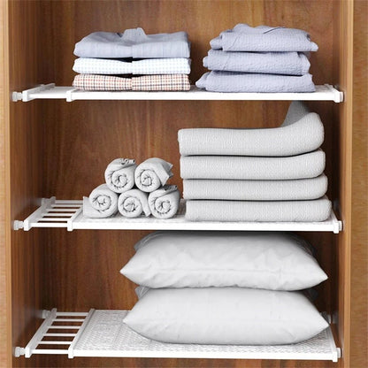 Prateleira Organizadora Retrátil – 53 a 90 cm, Aço Inox Branco, Largura 30cm - Achei na Lojinha
