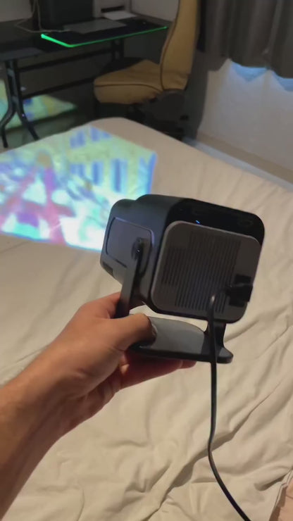 Projetor HY320 com Android 11, WiFi 6 e Suporte para 4K - Experiência de Cinema em Casa