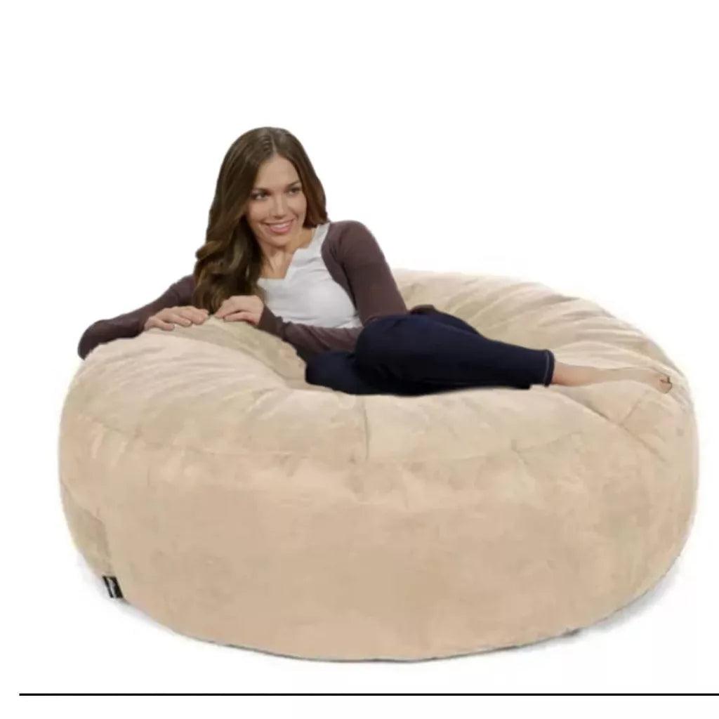 Puff Gigante Suede 140x50 Sem Enchimento Ultra Conforto - Achei na Lojinha