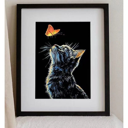 Quadro de Raspar Arte Mágica Neon (Kit com 4) – Raspe, Descubra e Veja o Brilho Acontecer! - Achei na Lojinha