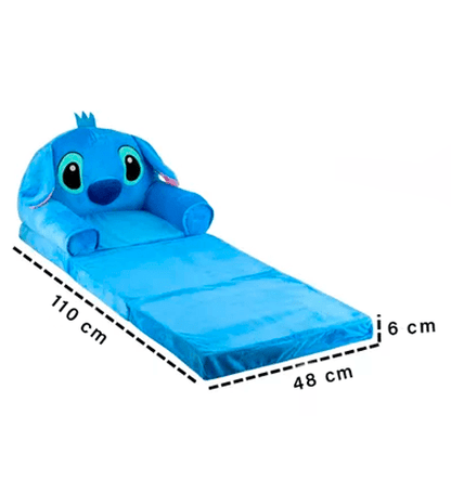 Sofá de Pelúcia Stitch Dobrável - Achei na Lojinha