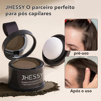 Sombra Capilar em Pó Jhessy – Cobre Falhas, Disfarça Fios Brancos e Realça a Linha do Cabelo - Achei na Lojinha