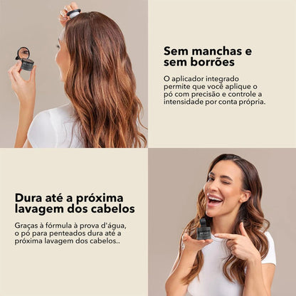 Sombra Capilar em Pó Jhessy – Cobre Falhas, Disfarça Fios Brancos e Realça a Linha do Cabelo - Achei na Lojinha