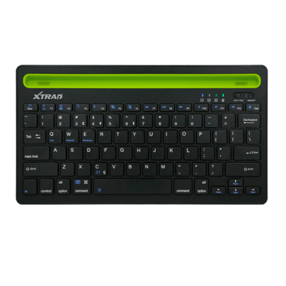 Teclado Bluetooth Dual Connect Recarregável com Suporte - Achei na Lojinha