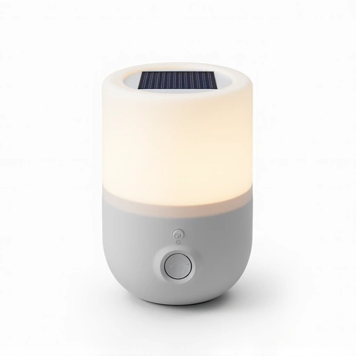 Luminária com Painel Solar, Bateria Recarregável e Sensor de Presença - Achei na Lojinha