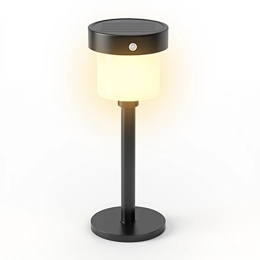 Luminária com Painel Solar, Bateria Recarregável e Sensor de Presença - Achei na Lojinha